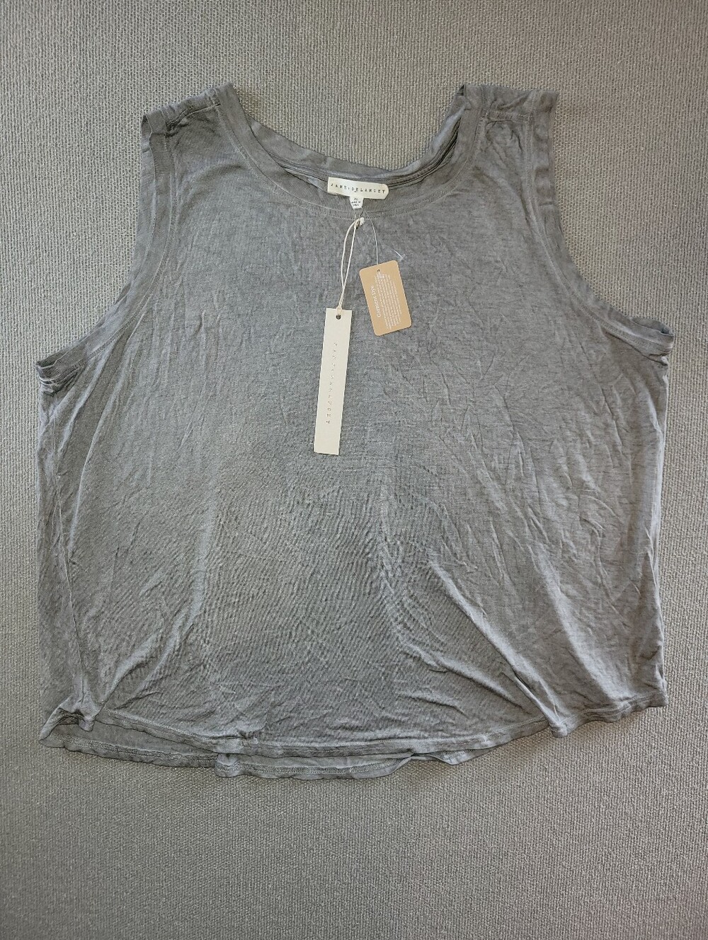 Jane and Delancey Size XL Gray Sleeveless Tank Top NWT